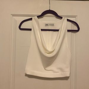 Zara white cowl knock top